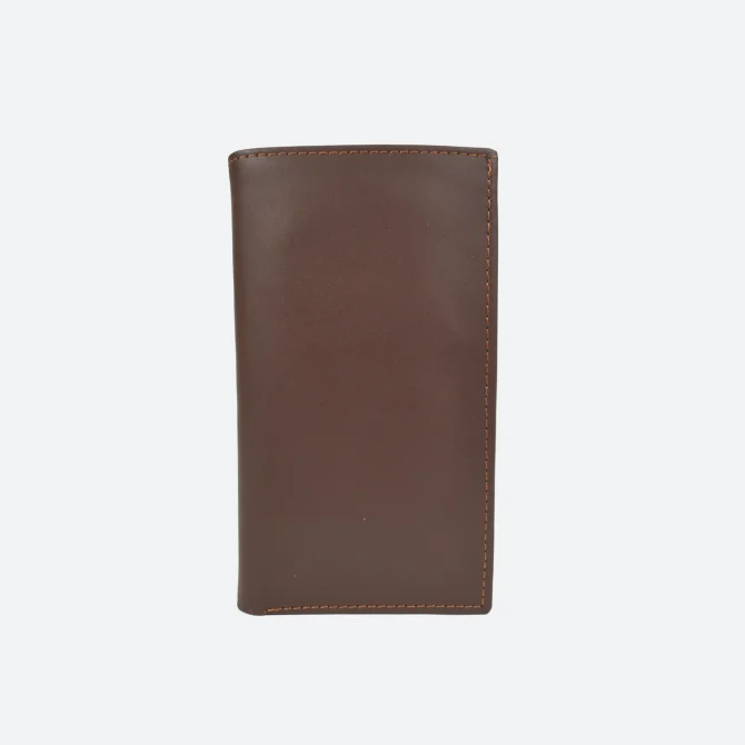 Vertical leather wallet.