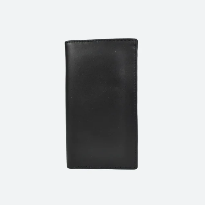 Vertical leather wallet.