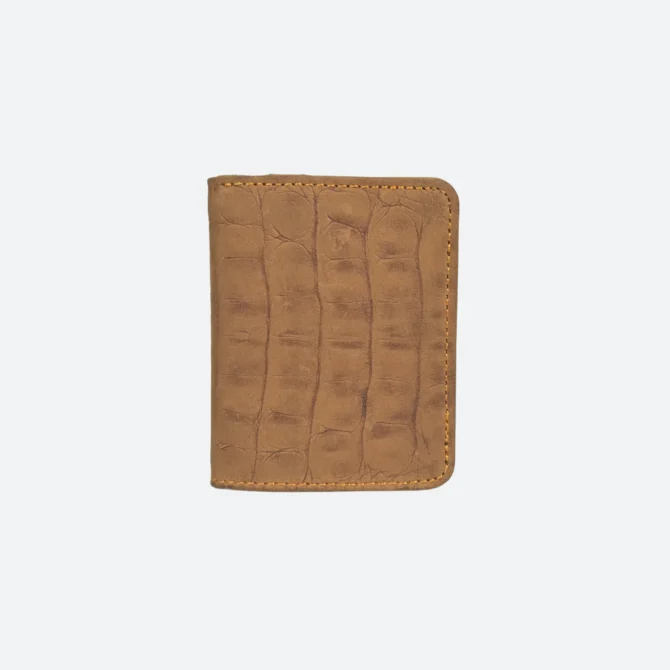 Brown button wallet