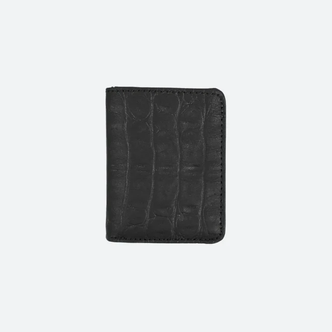 Black button wallet