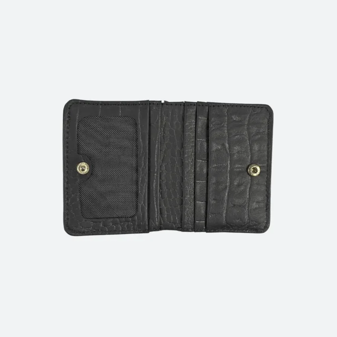 Black button wallet