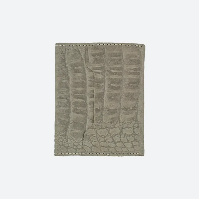 Grey crocodile texture wallet