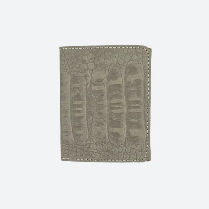 Grey crocodile texture wallet