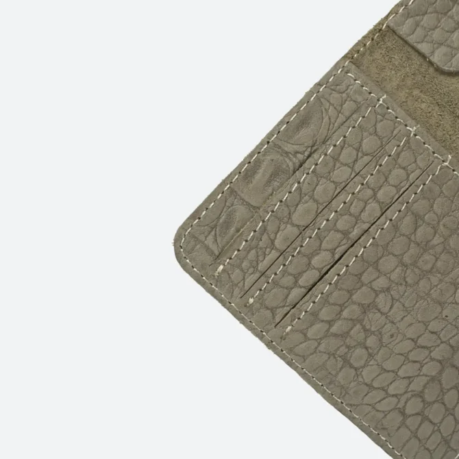 Grey crocodile texture wallet