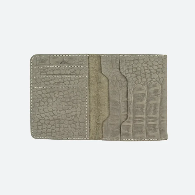 Grey crocodile texture wallet