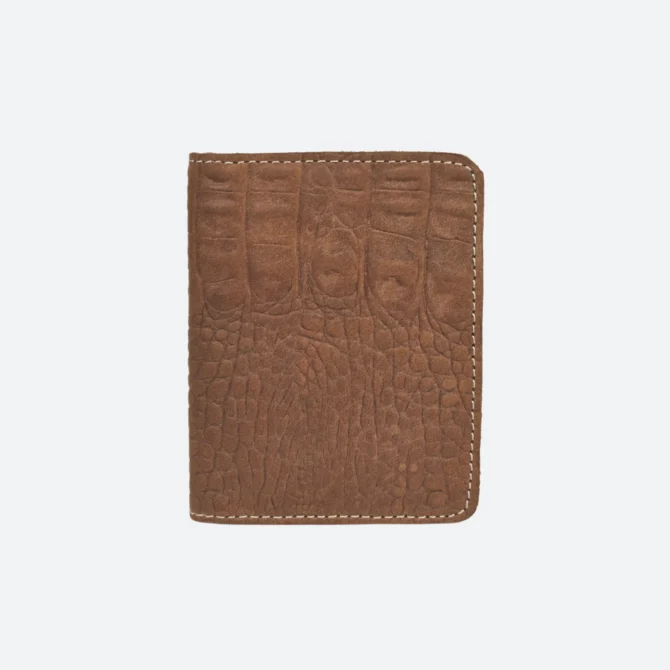 Brown crocodile texture Wallet