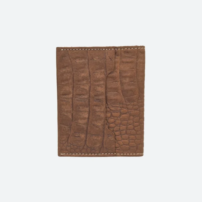 Brown crocodile texture Wallet